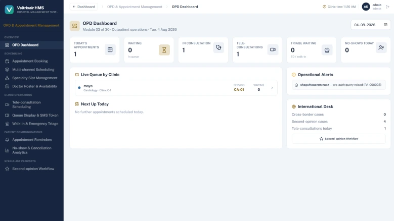 OPD & Appointments mockup